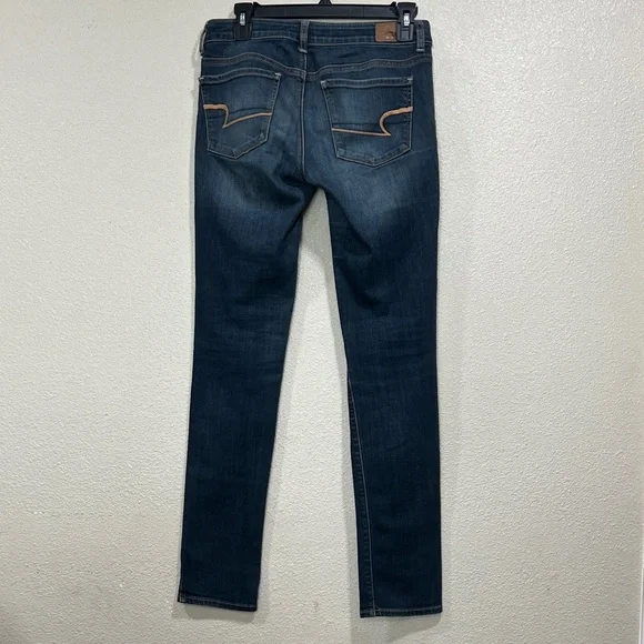 American Eagle Outfitters Women's Dark Indigo Skinny Jeans - Picture 3 of 6